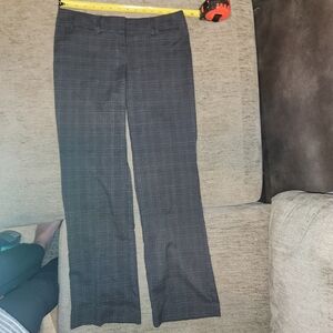 LOFT Charcoal Plaid Trousers